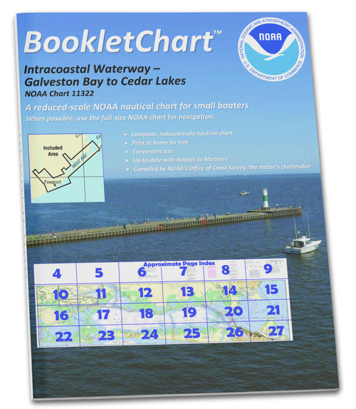 NOAA BookletChart 11322: Intracoastal Waterway Galveston Bay to Cedar Lakes