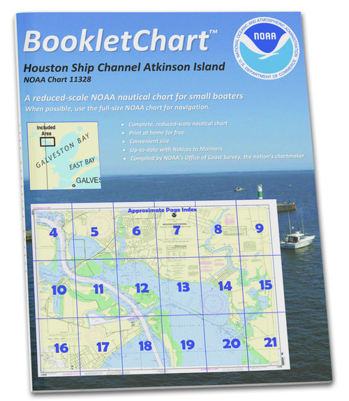 NOAA BookletChart 11328: Houston Ship Channel Atkinson Island to Alexander Island