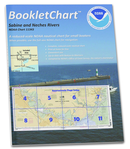 NOAA Booklet Chart 11343: Sabine and Neches Rivers