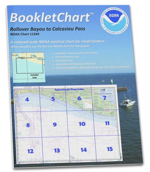 NOAA Booklet Chart 11344: Rollover Bayou to Calcasieu Pass