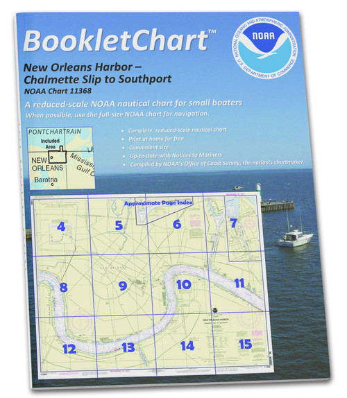 NOAA Booklet Chart 11368: New Orleans Harbor Chalmette Slip to Southport