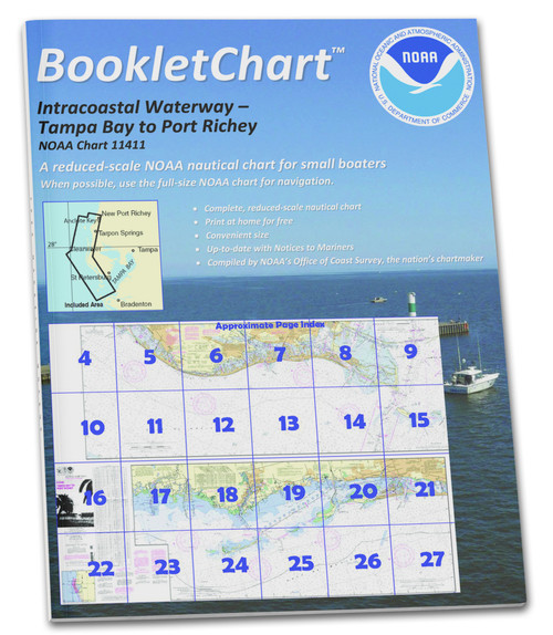 NOAA BookletChart 11411: Intracoastal Waterway Tampa Bay to Port Richey