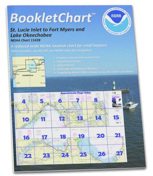NOAA BookletChart 11428: Okeechobee Waterway St. Lucie Inlet to Fort Myers; Lake Okeechobee
