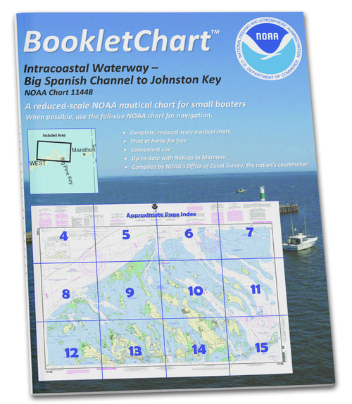 HISTORICAL NOAA BookletChart 11448: Intracoastal Waterway Big Spanish Channel to Johnston Key