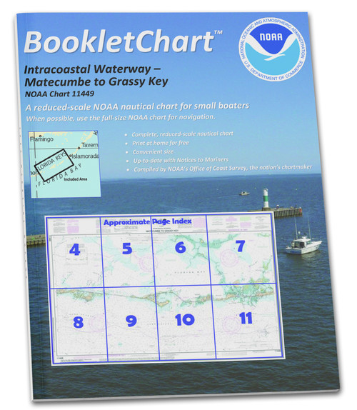 HISTORICAL NOAA BookletChart 11449: Intracoastal Waterway Matecumbe to Grassy Key