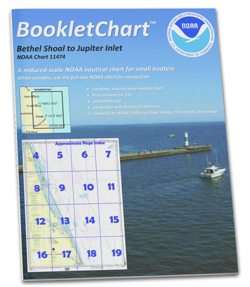 NOAA BookletChart 11474: Bethel Shoal to Jupiter Inlet