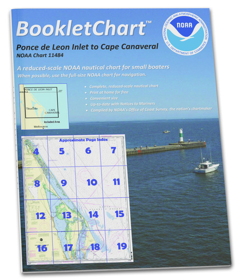 NOAA BookletChart 11484: Ponce de Leon Inlet to Cape Canaveral