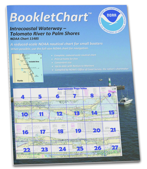 NOAA BookletChart 11485: Intracoastal Waterway Tolomato River to Palm Shores