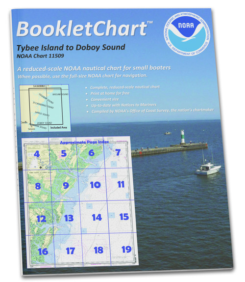HISTORICAL NOAA BookletChart 11509: Tybee Island to Doboy Sound
