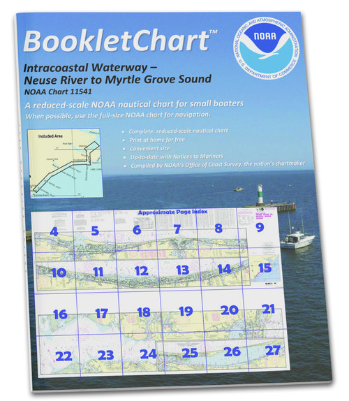 NOAA BookletChart 11541: Intracoastal Waterway Neuse River to Myrtle Grove Sound