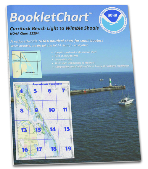 HISTORICAL NOAA BookletChart 12204: Currituck Beach Light to Wimble Shoals