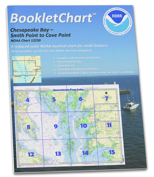 NOAA BookletChart 12230: Chesapeake Bay Smith Point to Cove Point