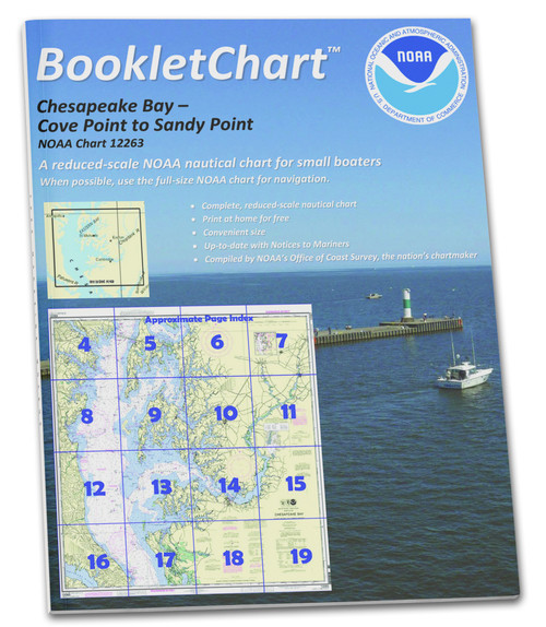 NOAA BookletChart 12263: Chesapeake Bay Cove Point to Sandy Point