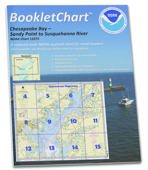 NOAA BookletChart 12273: Chesapeake Bay Sandy Point to Susquehanna River