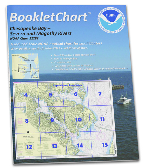 NOAA BookletChart 12282: Chesapeake Bay Severn and Magothy Rivers