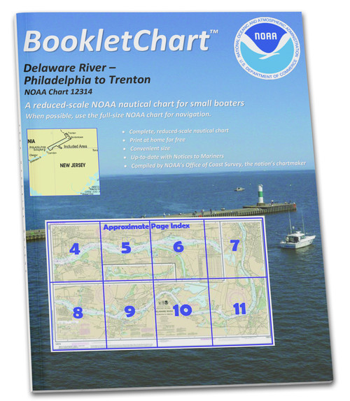 HISTORICAL NOAA BookletChart 12314: Delaware River Philadelphia to Trenton