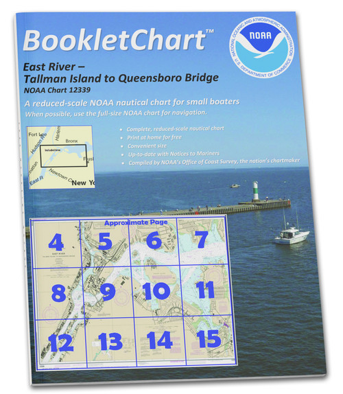NOAA BookletChart 12339: East River Tallman Island to Queensboro Bridge