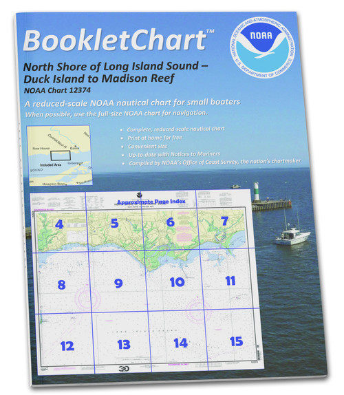 NOAA Booklet Chart 12374: North Shore of Long Island Sound Duck Island to Madison Reef