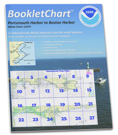 NOAA BookletChart 13274: Portsmouth Harbor to Boston Harbor; Merrimack River Extension