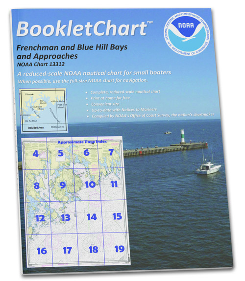 NOAA BookletChart 13312: Frenchman and Blue Hill Bays and Approaches
