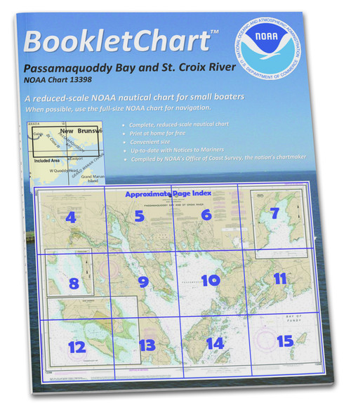 NOAA BookletChart 13398: Passamaquoddy Bay and St. Croix River; Beaver Harbor; Saint Andrews; T.
