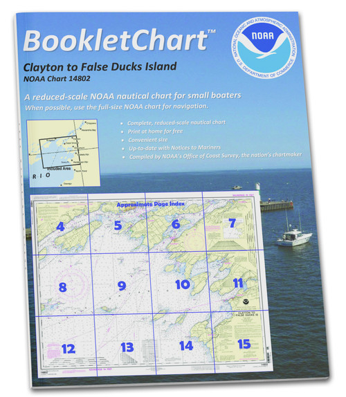 HISTORICAL NOAA BookletChart 14802: Clayton to False Ducks ls.