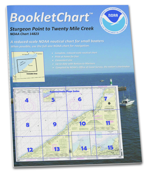 HISTORICAL NOAA BookletChart 14823: Sturgeon Point to Twentymile Creek;Dunkirk Harbor;Barcelona Harbor