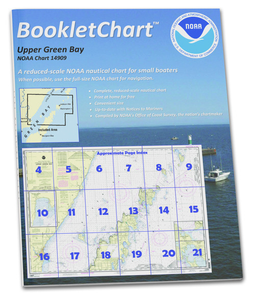 HISTORICAL NOAA BookletChart 14909: Upper Green Bay - Jackson Harbor and Detroit Harbor;Detroit Harbor;Jac.
