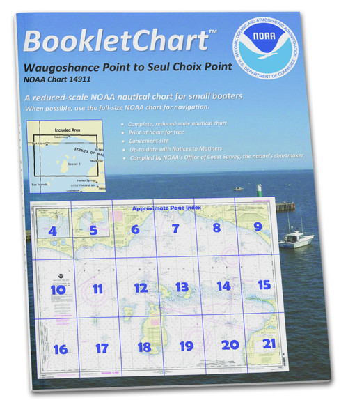 NOAA BookletChart 14911: Waugoshance Point to Seul Choix Point: Including Beaver Island Group;P.