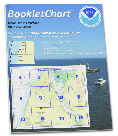 HISTORICAL NOAA Booklet Chart 14938: Manistee Harbor and Manistee Lake