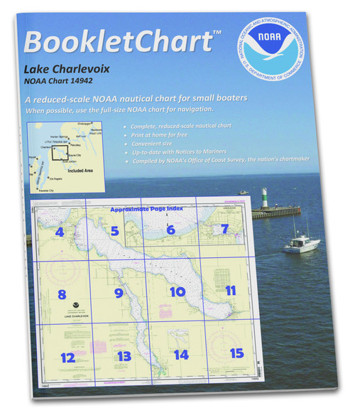 HISTORICAL NOAA BookletChart 14942: Lake Charlevoix;Charlevoix: South Point to Round Lake