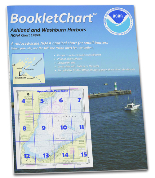 HISTORICAL NOAA BookletChart 14974: Ashland and Washburn Harbors