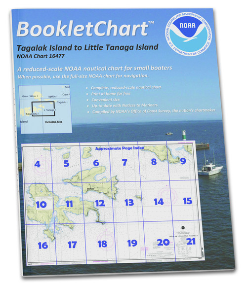 HISTORICAL NOAA Booklet Chart 16477: Tagalak Island to Little Tanaga l.