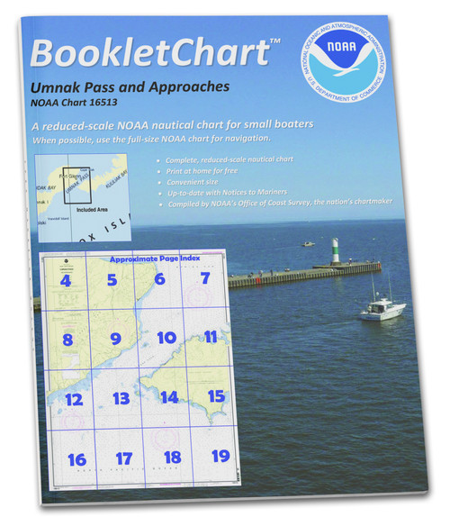 HISTORICAL NOAA Booklet Chart 16513: Unalaska Island Umnak Pass and approaches