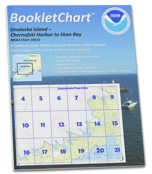 HISTORICAL NOAA Booklet Chart 16515: Chernofski Harbor to Skan Bay