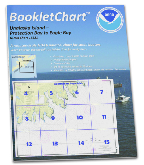 HISTORICAL NOAA Booklet Chart 16521: Unalaska Island Protection Bay to Eagle Bay