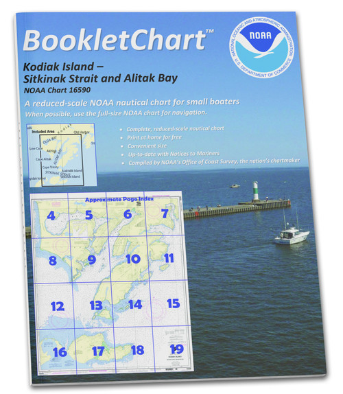 HISTORICAL NOAA BookletChart 16590: Kodiak Island Sitkinak Strait and Alitak Bay