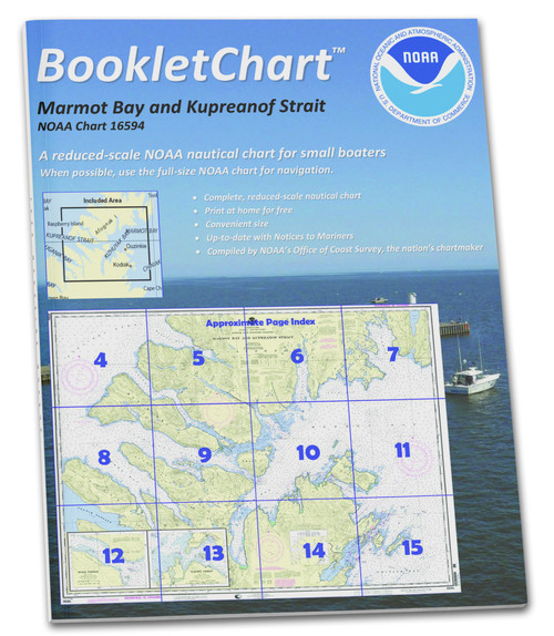 NOAA BookletChart 16594: Marmot Bay and Kupreanof Strait;Whale Passage;Ouzinkie Harbor