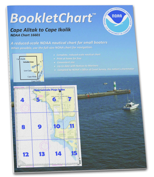 NOAA Booklet Chart 16601: Cape Alitak to Cape lkolik