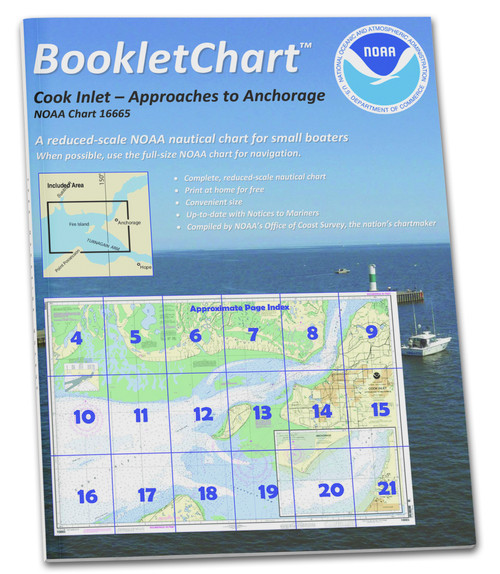 NOAA Booklet Chart 16665: Cook Inlet-Approaches to Anchorage;Anchorage