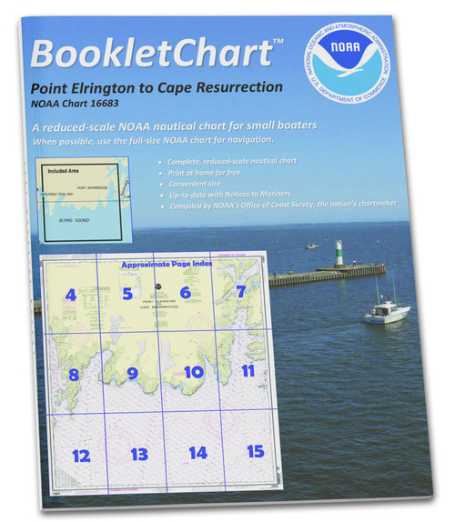 HISTORICAL NOAA BookletChart 16683: Point Elrington to Cape Resurrection