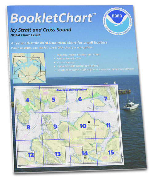 HISTORICAL NOAA BookletChart 17302: ICY Strait and Cross Sound;Inian Cove;Elfin Cove