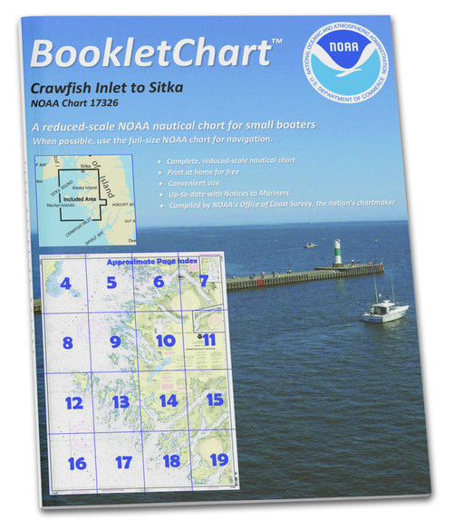 NOAA BookletChart 17326: Crawfish Inlet to Sitka: Baranof I;Sawmill Cove