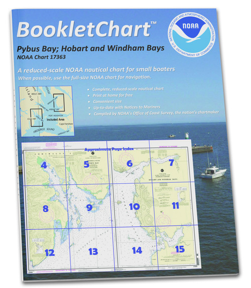 HISTORICAL NOAA BookletChart 17363: Pybus Bay: Frederick Sound;Hobart and Windham Bays: Stephens P.