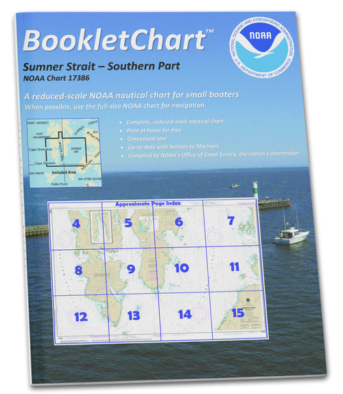 HISTORICAL NOAA Booklet Chart 17386: Sumner Strait-Southern Part
