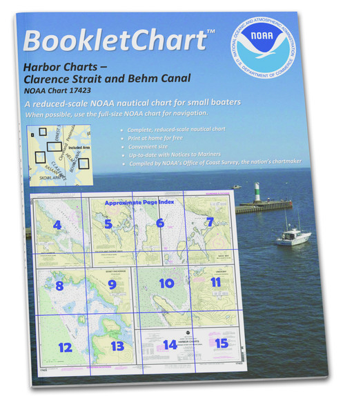HISTORICAL NOAA BookletChart 17423: Harbor Charts-Clarence Strait and Behm Canal Dewey Anchorage: Etolin I.