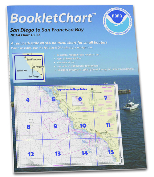 NOAA BookletChart 18022: San Diego to San Francisco Bay