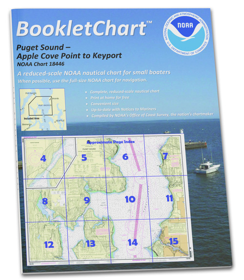 NOAA BookletChart 18446: Puget Sound-Apple Cove Point to Keyport;Agate Passage