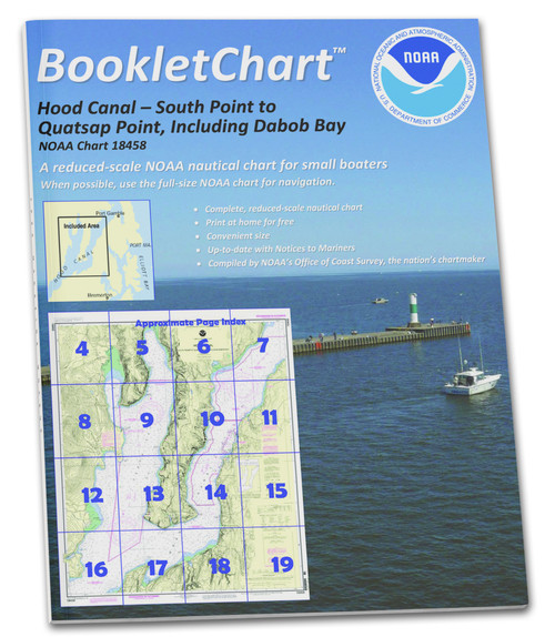 NOAA BookletChart 18458: Hood Canal-South Point to Quatsap Point Including Dabob Bay