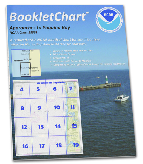 NOAA BookletChart 18561: Approaches to Yaquina Bay;Depoe Bay